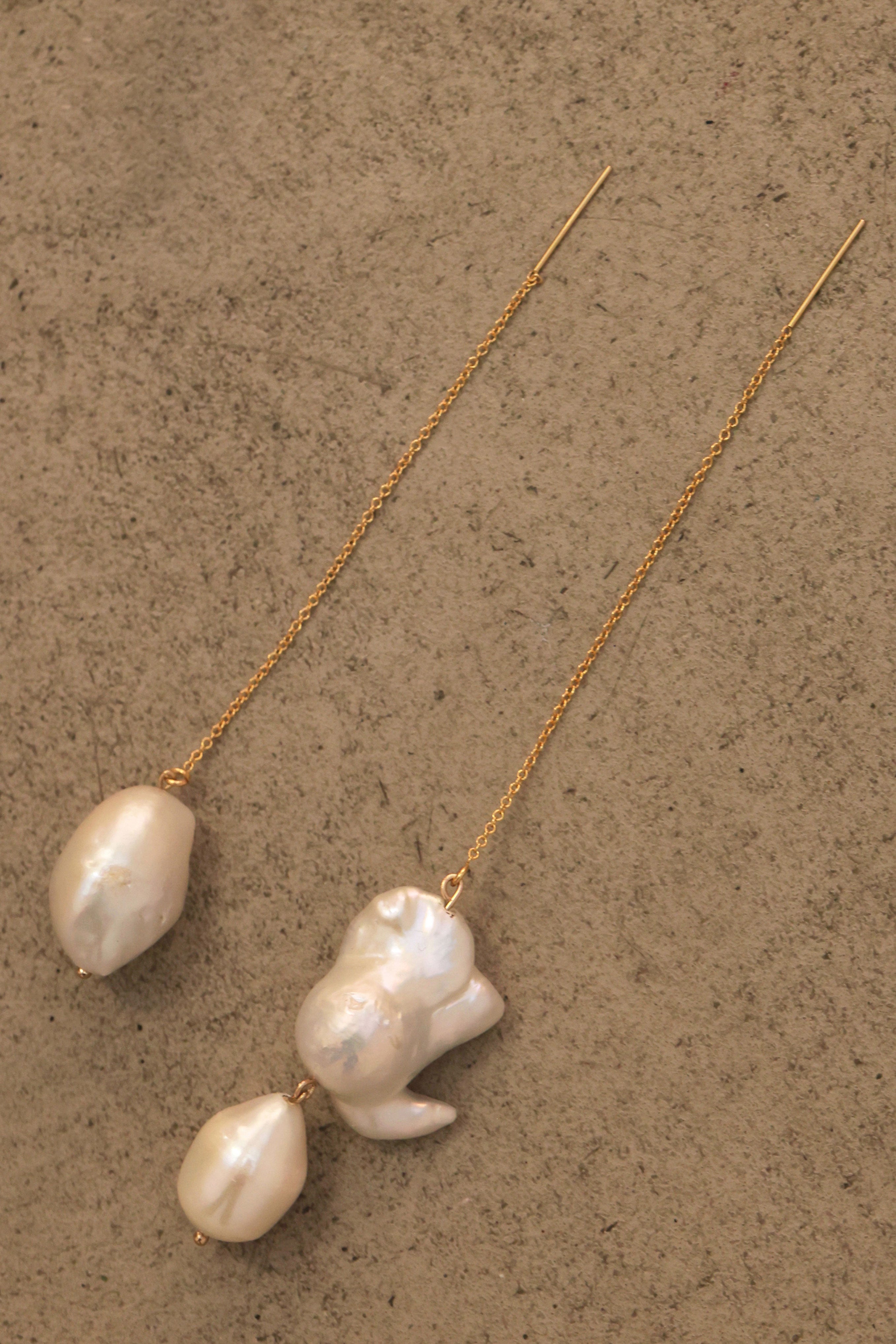 Boucle d'oreilles made in France en perles baroques